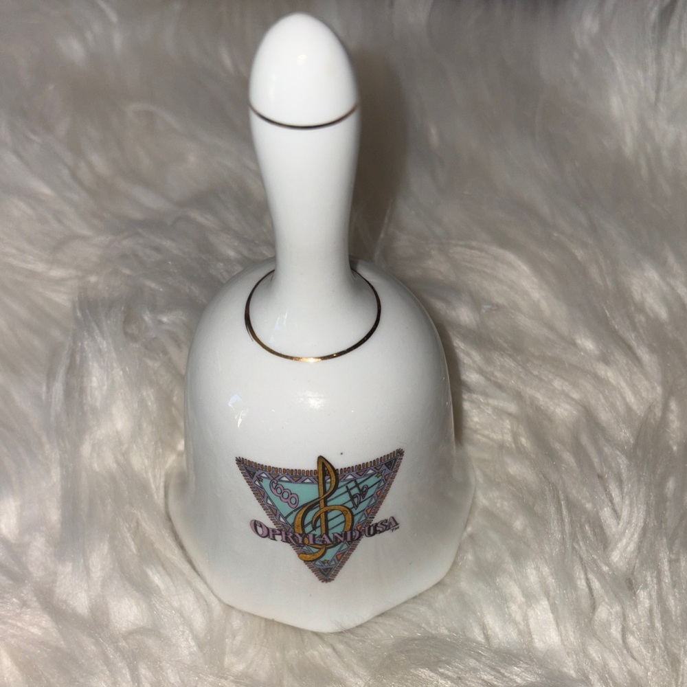 Opryland White Bell with Gold Trim